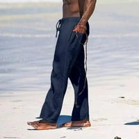Мъжки плаж Разхлабени директни панталони спортни фитнес йога теглене еластични панталони