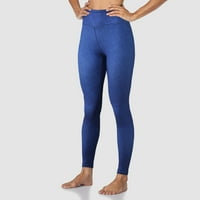 Aayomet Дамски йога панталони багажници йога панталони за жени с джобове с висока талия панталони панталони за контрол на котменти за ботушини панталони за жени, син л
