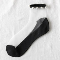 Жени момичета перла чист дантелен глезена чорапи тюл тънка прозрачна мрежа с ниско нарязване на чорапи коприна късото без шоу подложки чорапи