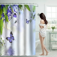 Sehao флорален принт душ завеса с пластмасови куки водоустойчиви душ завеса за баня тежка странична завеса за душ, промива се бързо суха душ завеса c 180 ×