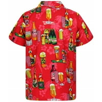 Мъжка риза Плаж носят тениска Топ парти реколта стил За Мъже Жени 5х хавайска риза 3д печат бира къс ръкав Кубински дрехи