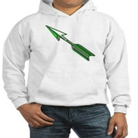 Cafepress - Зелена стрелка - Качулка с пуловер, суичър с качулка
