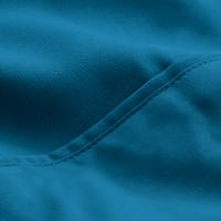 Голо Начало микрофибър 4-парче средно Син Сив Утешител, средно син лист комплект двулицево легло в чанта, двойно легло