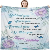 Одеяло за пеперуди, подаръци за рожден ден за жени, вдъхновяващи одеяла за деца за възрастни 60 x50