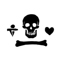 Весел Роджър Стеде капак пиратски стикер Декал щанцоване-самозалепващ винил-устойчив на атмосферни влияния-произведен в САЩ - много цветове и Размери-Джон ракъм п?