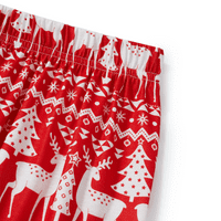 Пролетен оттенък Съвпадение Семейна коледна пижама е елени от снежинка за снежинка + комплект панталони