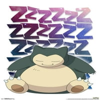 Pokémon - Стенски плакат Snorla с бутални щифтове, 22.375 34