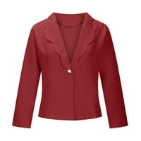 Symoid Womens Blazercoats & Jackets- Разхлабете блейзър горен дълъг ръкав ежедневно яке