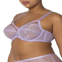 Smart & Sexy Women Plus Size Retro Lace & Mesh Unlined Underwire BRA Style-Sa1017