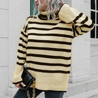 Entyinea дамски плюс размери пуловери v вратна срязана по -голяма отраснала плетене на пуловери с дълъг ръкав пуловери отгоре a s
