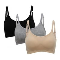 Baywell Cami Bralettes for Women Girls Paded Sports Bra Wireless Cami Bra Tank Top Bra Comfort Yoga Cami Сутиени безпроблемни сутиен за спяне всеки ден, S-XL