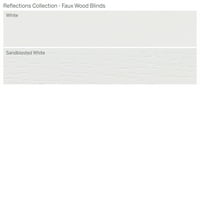 Колекция От Персонализирани Отражения, 2 Безжични Дървени Щори, Бели, 3 8 Ширина 48 Дължина