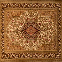 Ahgly Company Indoor Medallion Orange Traditional Area Rugs, 3 '5'