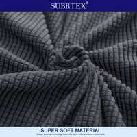 Subrte Stretch 1-парче текстурирана решетка Loveseat Slipcover, средна, сива