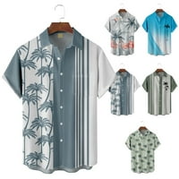 Мъжки ежедневни хавайски ризи, удобни летни блузи, размери деца-възрастни, Унисекс