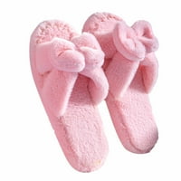 Мъжки дамски обувки за дома топли домашни обувки меко дъно Чехли Памучни чехли обувки за жени Розово 39-40