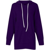 Patlollav Fall Winter Women Womens Hoodie Cloorance, дами за джобни талии с дълъг ръкав с дълги ръкави