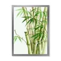Детайли от тъмнозелен бамбук и листа