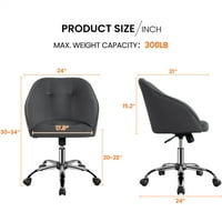 Лесен модерен кадифе регулируем въртящ се Офис стол, комплект от 2, сив