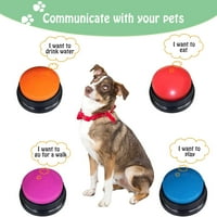 Куче бутони за комуникация, глас Запис бутон Запис бутони за кучета, домашен любимец куче говори бутон, забавен подарък за проучване Офис