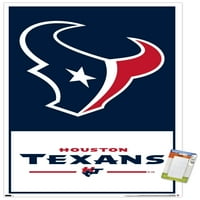 Хюстън Тексас - Плакат за стена на лого, 14.725 22.375