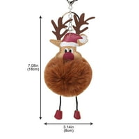 Voss Car Keychain Plush Cartoon висулка Коледна DIY ключова плюшена чанта Персонализирана декорация и окачване