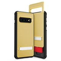 Фазова серия за калъф Samsung Galaxy с Kickstand Hidden Wallet Gold Black