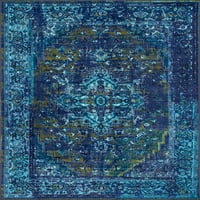нулум Рейко Реколта персийски бегач килим, 2 '6 6', синьо