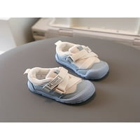 Атлетични обувки за малко дете дишащи пешеходни обувки Комфортно маратонки Момчета момичета леки апартаменти Университет Спорт Треньори Сини 8C