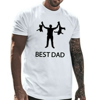 - Ризи Мъжки Летни Ежедневни Баща И Дете Принт Тениска Блуза Обло Деколте С Къс Ръкав Върхове