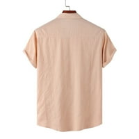 Ханас мода ежедневни мъжки ризи мъжки летни ежедневни хлабав курорт геометричен печат с къс ръкав Топ Плаж Ревера риза