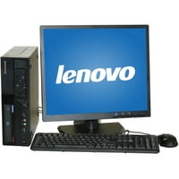 Реставриран десктоп Леново с Интел Цоре дуо процесор, 8гб памет, 19 монитор, 2тб твърд диск и Уиндоус