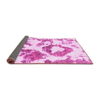 Ahgly Company Indoor Rectangle Abstract Pink Modern Area Rugs, 5 '8'