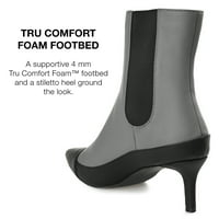 Колекция Journee Дамски Eleece Tru Comfort Foam Pull на Stiletto Booties