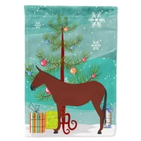 Каролини съкровища В9217ЧФ хини кон магаре Коледа флаг платно къща размер голям, Многоцветен