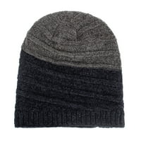 На открито зима за възрастни неутрален топъл цвят шапки плюшени плетени вълнени шапки плюшени шапки празничен хлабина