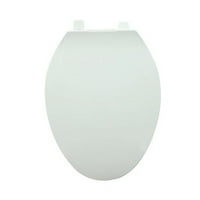 Акваплем КТС380В удължена пластмасова тоалетна чиния с капак, Бяла