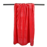 Домашно декоративно червено раирано одеяло за хвърляне на руно - 60