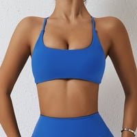 Сутиени за жени спортни подплатени кръстосани гръб bustier безжични спагети каишки йога фитнес сутиени жени