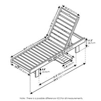 Furinno Tioman Outdowor Hardwood Malo Sun Lounger с тава, естествено