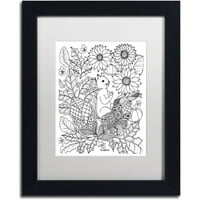 Търговска марка изобразително изкуство катерица 1 платно изкуство от Кцдудхарт бял мат, черна рамка