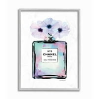 Ступел индустрии лилаво цвете парфюм глем моден дизайн рамкирани стена изкуство от Аманда Грийнууд