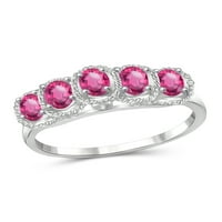 Бижутериклуб Розов Топаз Пръстен Бижута От Рожден Камък-0. Каратов Розов Топаз 0. Стерлинги Сребърен пръстен бижута-скъпоценни камъни пръстени с хипоалергенни 0. Ср?