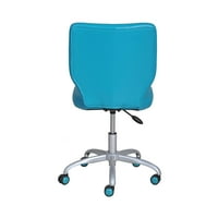 Основни елементи в средата на гърба офис стол с съвпадение цвят колела, Тийл Фау кожа