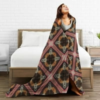 Антилапиращо фланелно легла за хвърляне на одеяла модел геометричен-диван-ултра-мек микро руно диван легло къмпинг за пътуване за възрастни 80 x60
