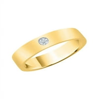 Diamond Men's Wedding Band в 10k жълто злато