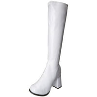 Обувки Gogo White Boots Жените аксесоар за костюми за възрастни Хелоуин