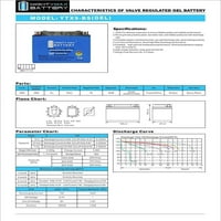 YTX9-BSGEL 12V 8AH Гел подмяна на батерията, съвместима с приключенска мощност YTX9-BS-PACK