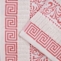 Superior Athens памучен комплект за кърпи за баня, слонова кост корал