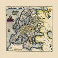 Европа - Печат на плакат Ортелий от Ортелий Ортелий Iteu0005
